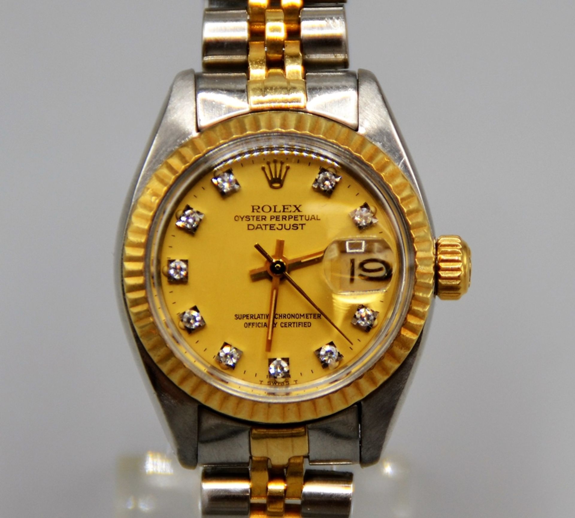Rolex Oyster Perpetual Datejust Stahl / Gold / Diamanten mit Box und Papieren ( Garantiekarte ), Re - Bild 3 aus 9