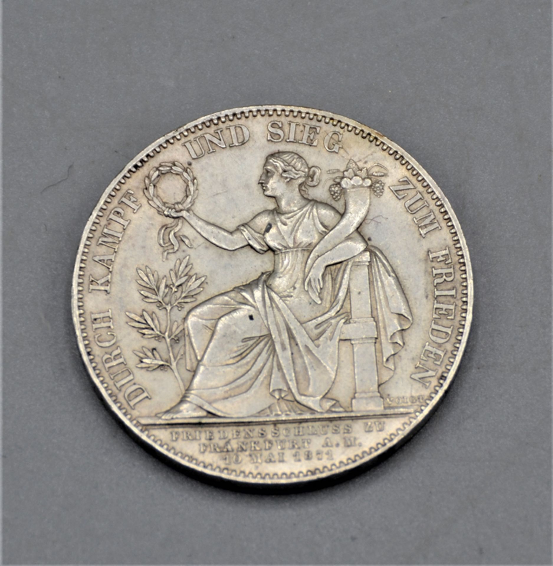 Siegestaler Vereinstaler 1871 Ludwig II Bayern (Erhaltungsgrad!) - Image 2 of 2