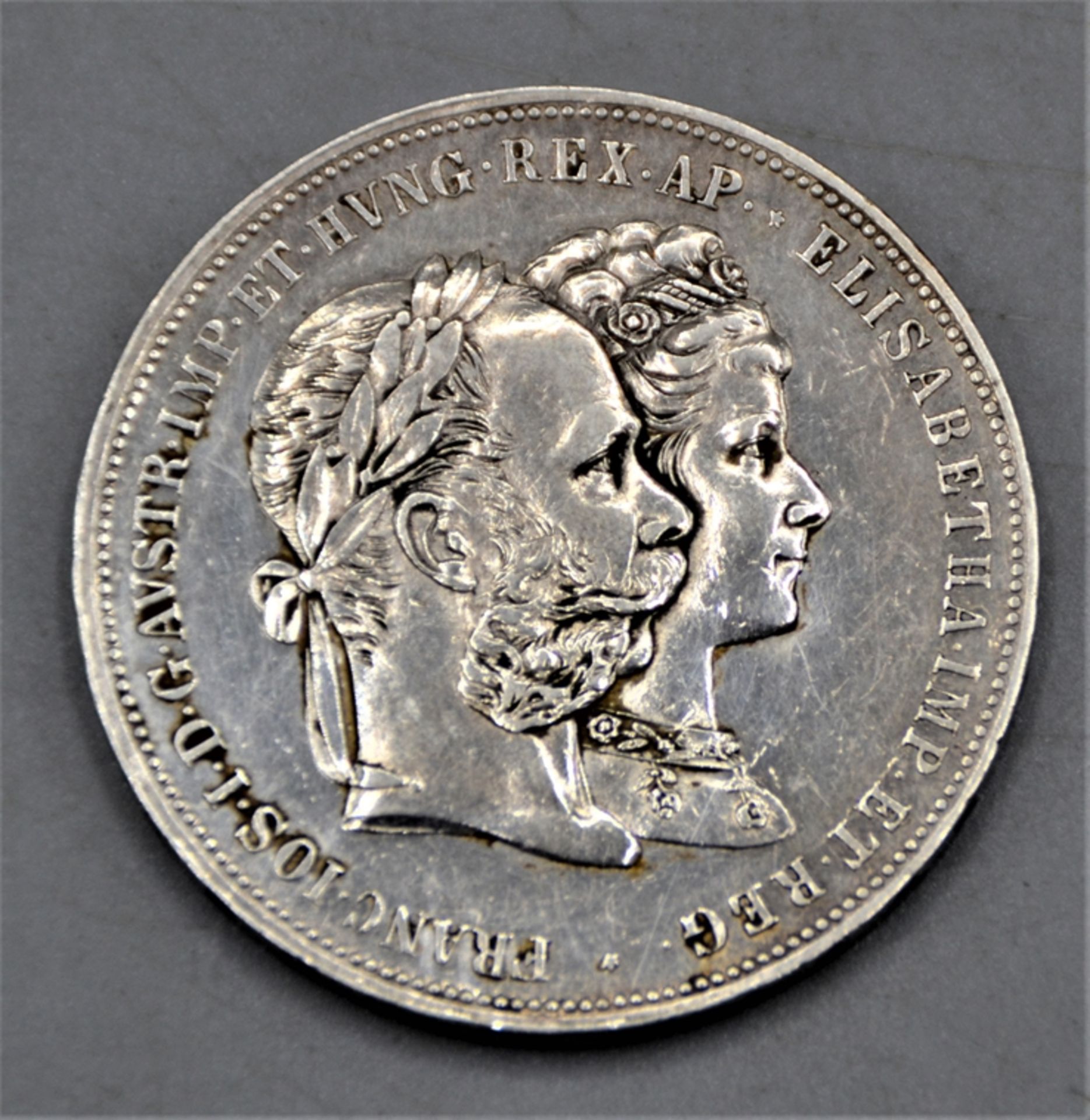 2 Gulden 1879 Franz Joseph I. Silberne Hochzeit