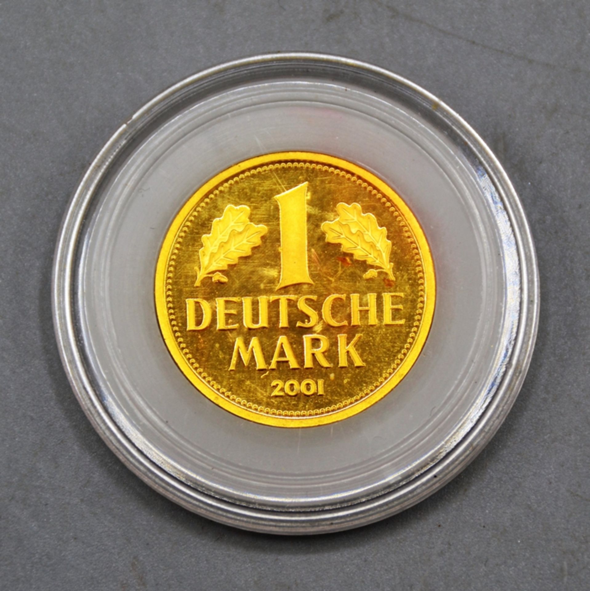 1 Deutsche Mark 2001 D Goldmark 1 DM Goldmünze