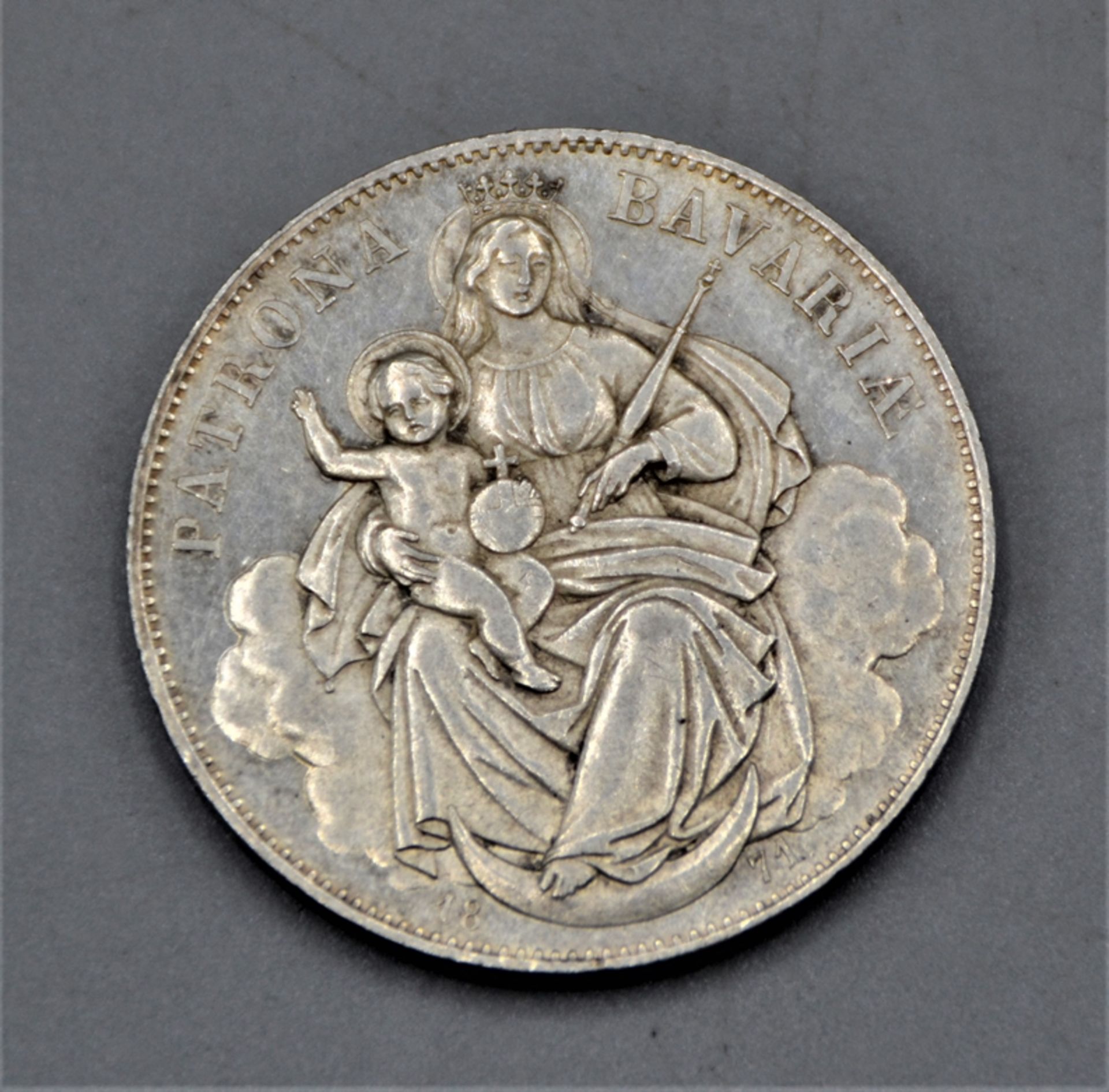 Vereinstaler 1871 Ludwig II Bayern - Bild 2 aus 2