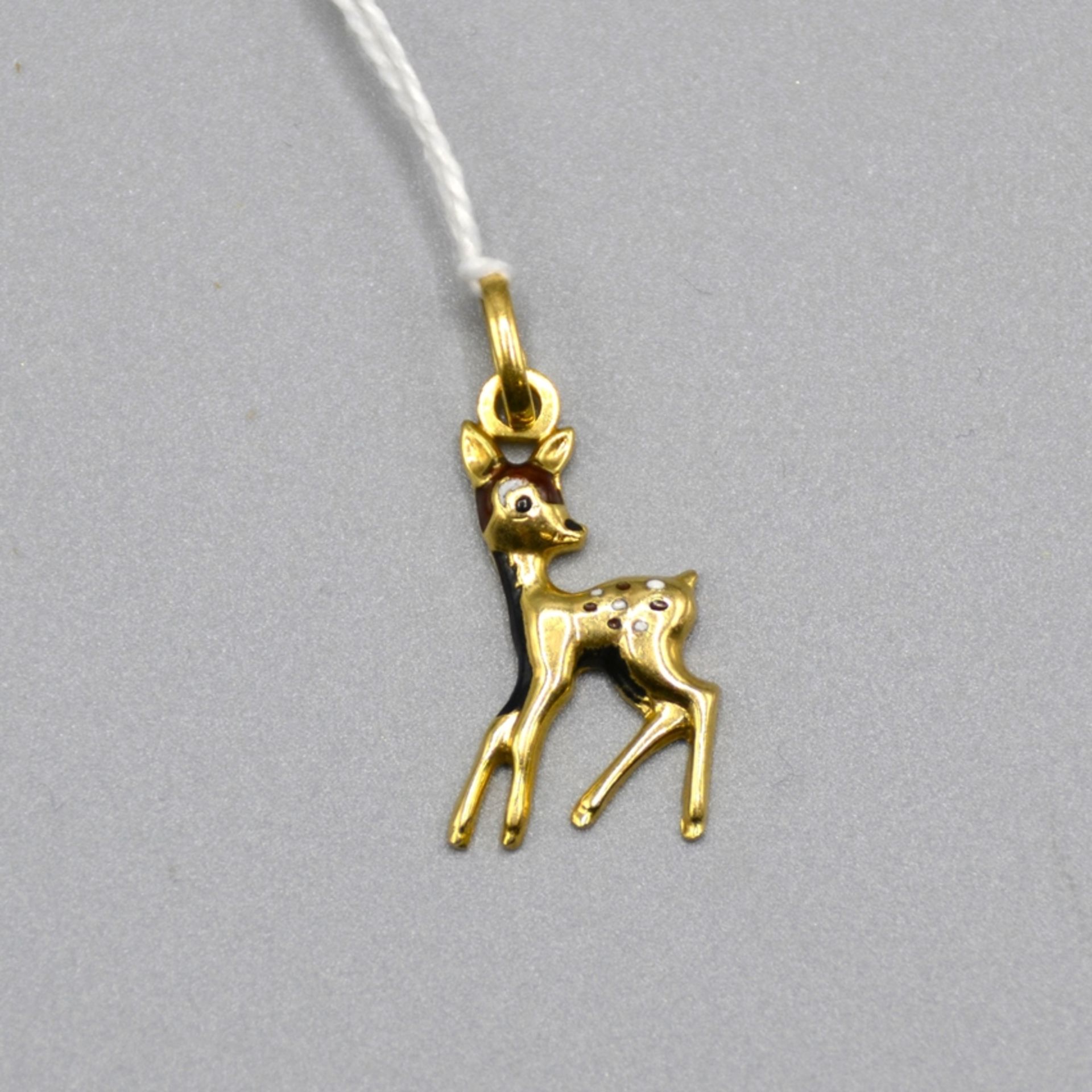 Bambi Rehlein Anhänger 585 Gold, ca. 2,3 cm, 2,3 g