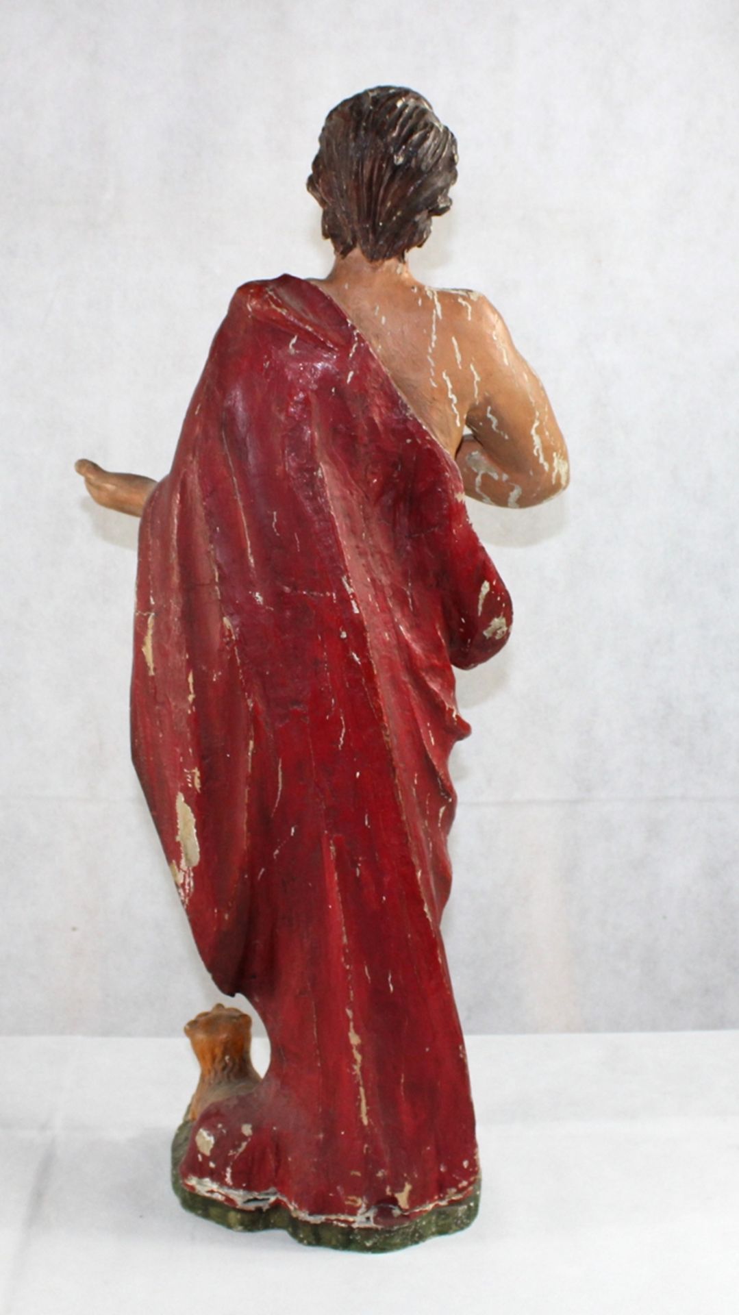 Hl. Hieronymus Schnitzfigur 19 Jh. ca. 61 cm - Bild 2 aus 2