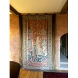 AN EXCEPTIONALLY LARGE EARLY 20TH CENTURY ARTS AND CRAFTS WALL HANGING BIRKENHEAD TAPESTRY ,