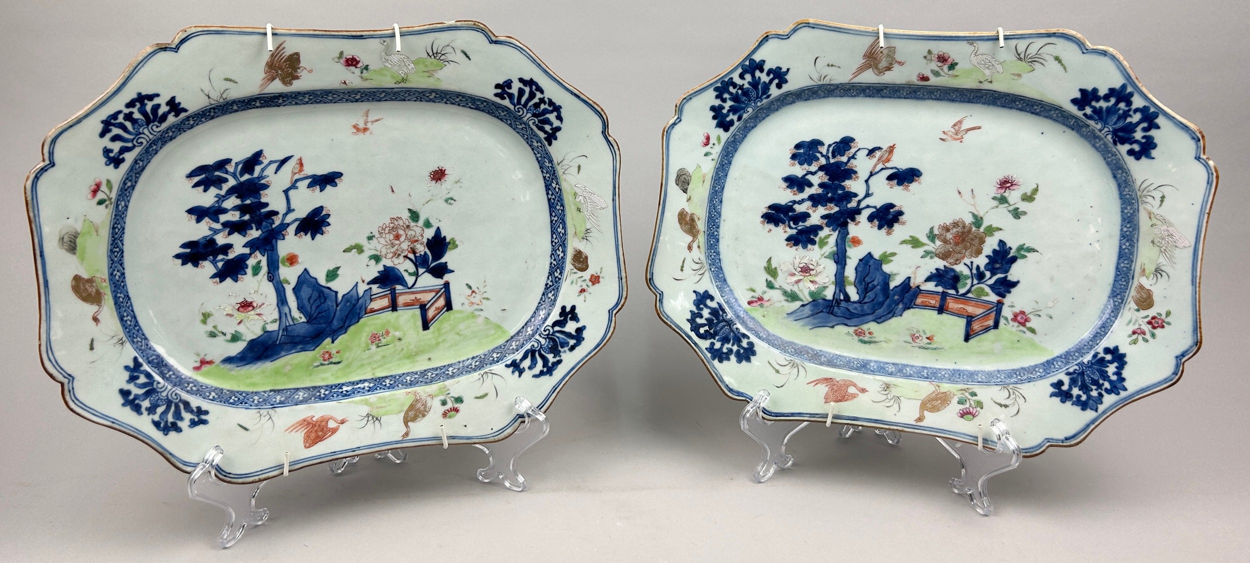 A CHINESE PORCELAIN PART DINNER SERVICE, QIANLONG PERIOD CIRCA 1750, comprising a pair of meat - Image 2 of 11