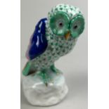 A HEREND HUNGARIAN PORCELAIN OWL