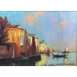 ROBIN PICKERING (BRITISH), "A Venetian View Along The Grand Canal" 87cm x 66cm