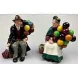 TWO ROYAL DOULTON FIGURES: "Lady with Balloons" "The Balloon Man"