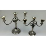 SILVER PLATED CANDELABRA (2)