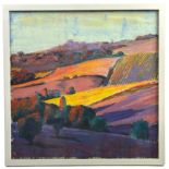 ROBIN PICKERING (BRITISH), 'Tuscan landscape' 60cm x 58cm