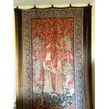 AN EXCEPTIONALLY LARGE EARLY 20TH CENTURY ARTS AND CRAFTS WALL HANGING BIRKENHEAD TAPESTRY ,