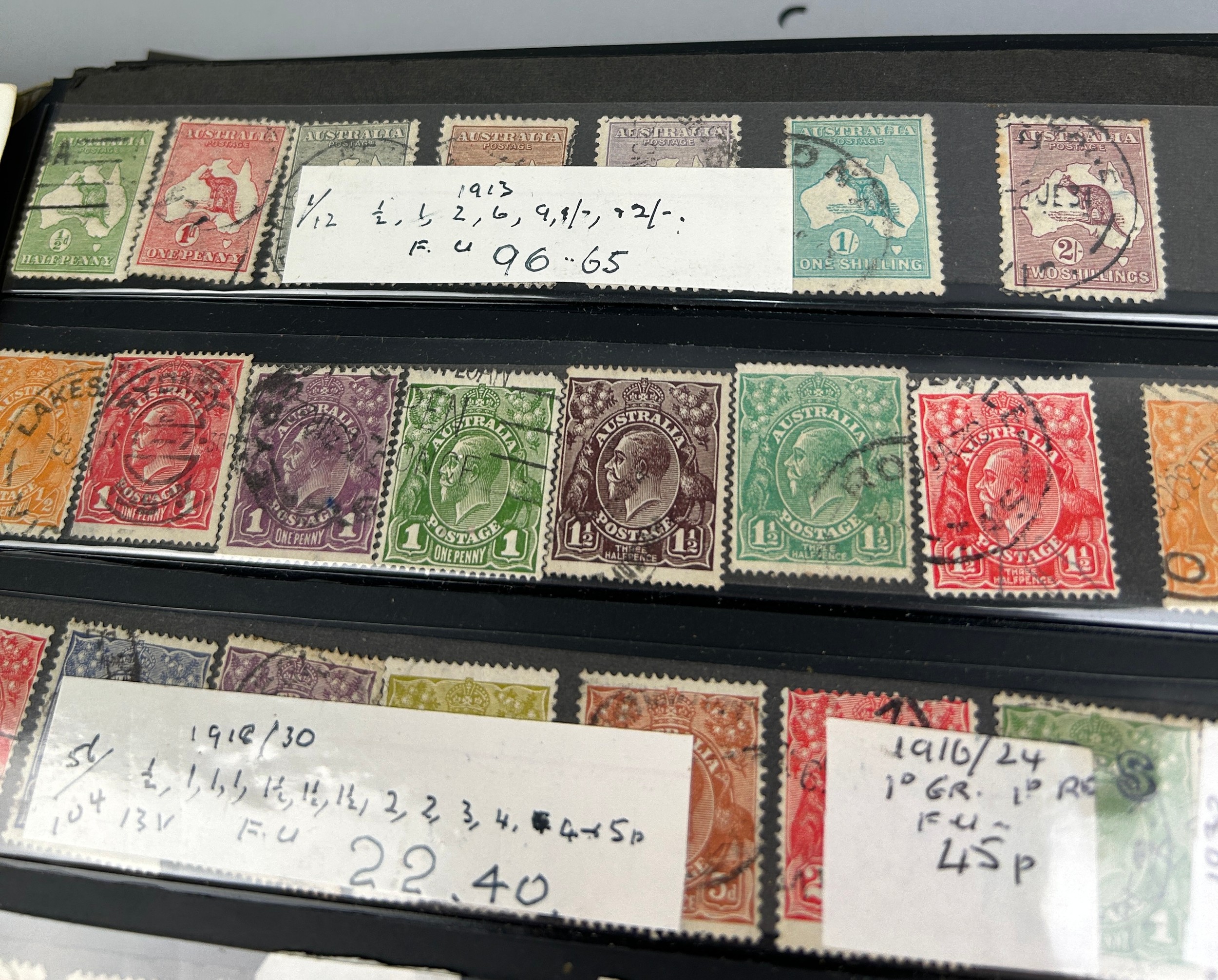 A COLLECTION OF SIX ALBUMS OF WORLD STAMPS, to include Australian roo's, Barbados, Rhodes Island, - Image 3 of 18