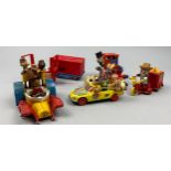 CORGI TOYS A SET OF FIVE, to include Corgi Comics Popeye Paddle-Wagon and others