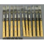 SILVER CUTLERY SETS OF KNIVES AND FORKS, to include marks for William Hutton and Son's Sheffield (