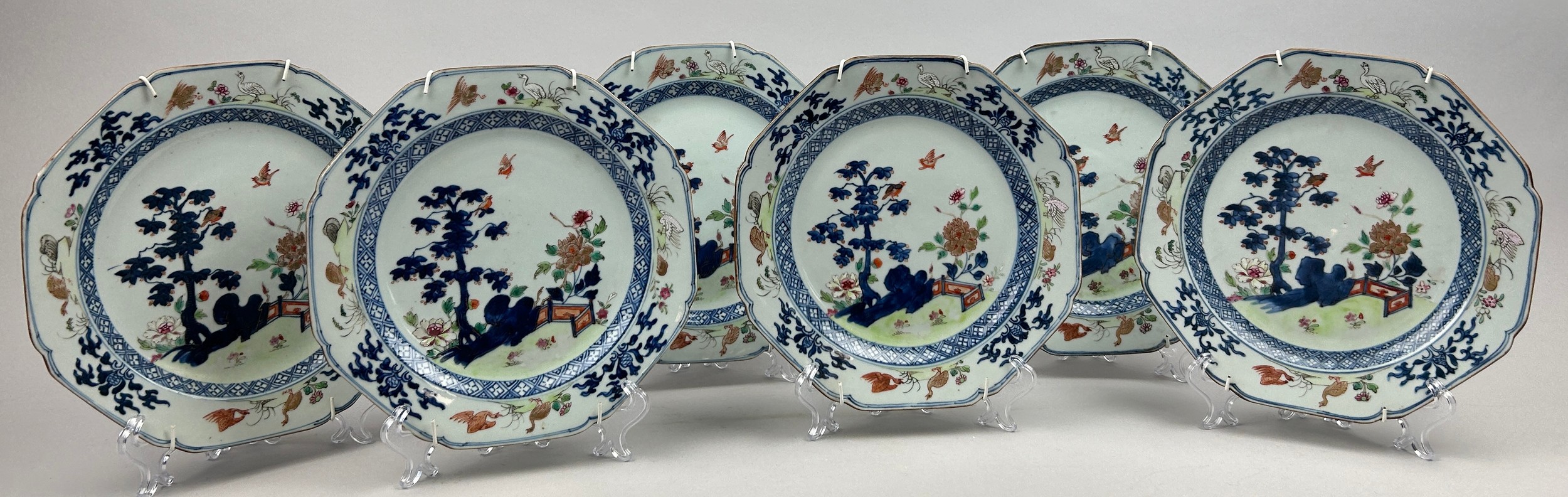 A CHINESE PORCELAIN PART DINNER SERVICE, QIANLONG PERIOD CIRCA 1750, comprising a pair of serving