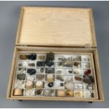 A GREGORY BOTTLEY AND CO THREE TIER COLLECTION OF FOSSILS, MINERALS AND STONES, collated circa 1930.