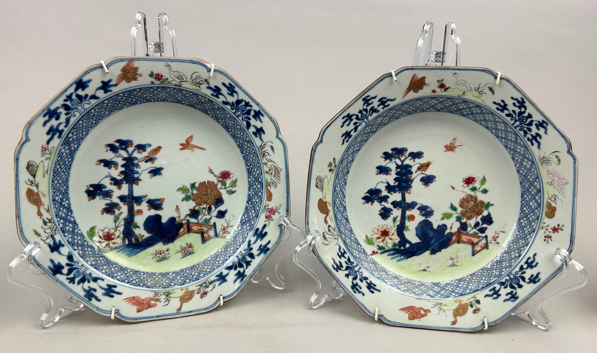 A CHINESE PORCELAIN PART DINNER SERVICE, QIANLONG PERIOD CIRCA 1750, comprising a pair of serving - Image 10 of 11