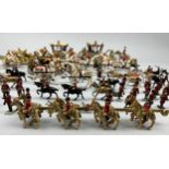 A LARGE CORONATION STAGECOACH COLLECTION, with horses, soldiers and carriages (Qty)