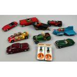 CORGI TOYS A COLLECTION OF CARS, to include Jaguar E-type, DC Comic's Batman Penguin, BatBoat,