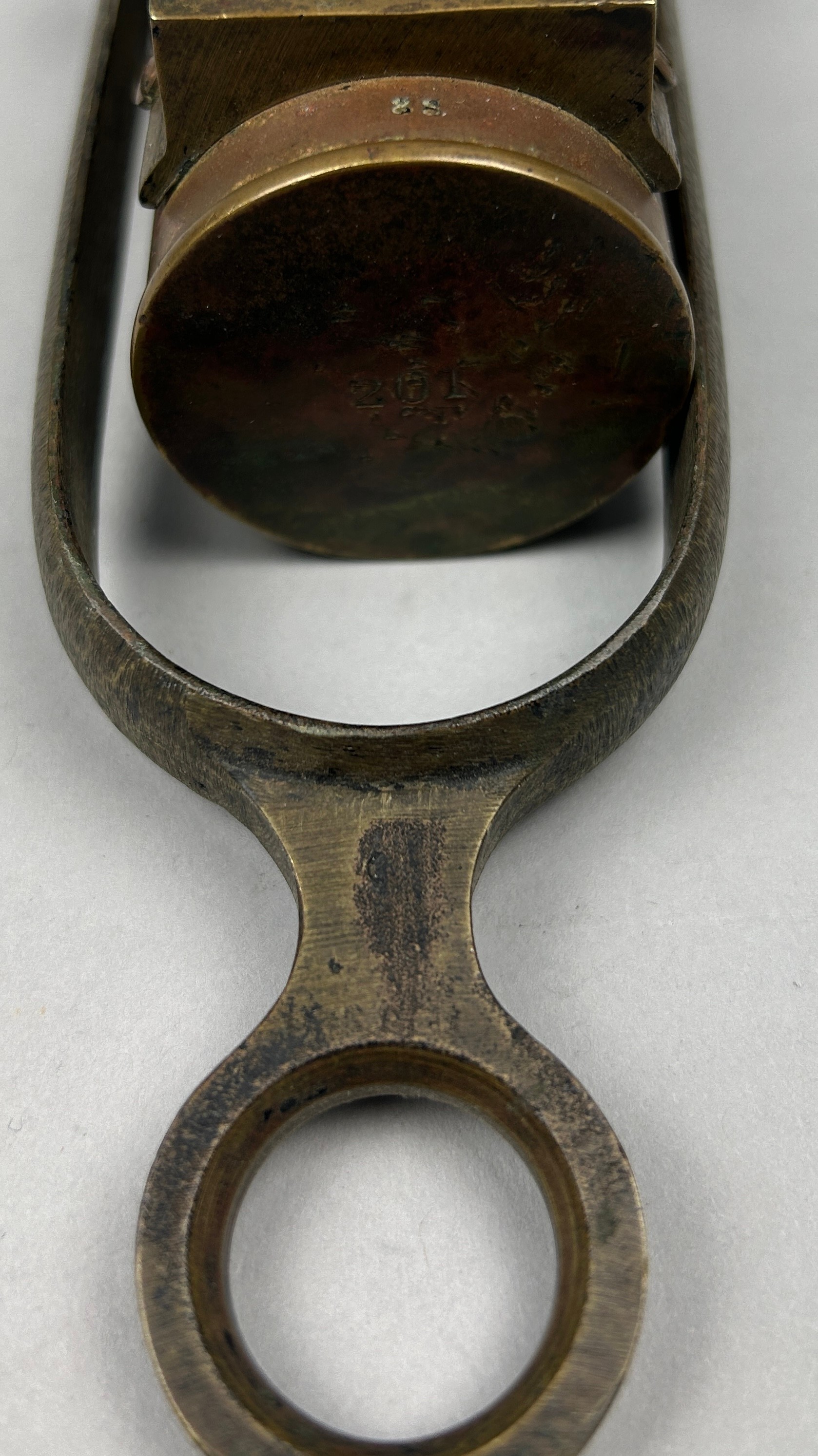 A LATE 19TH CENTURY BRASS TAFFRAIL BY JOHN BLISS AND CO - Image 2 of 4