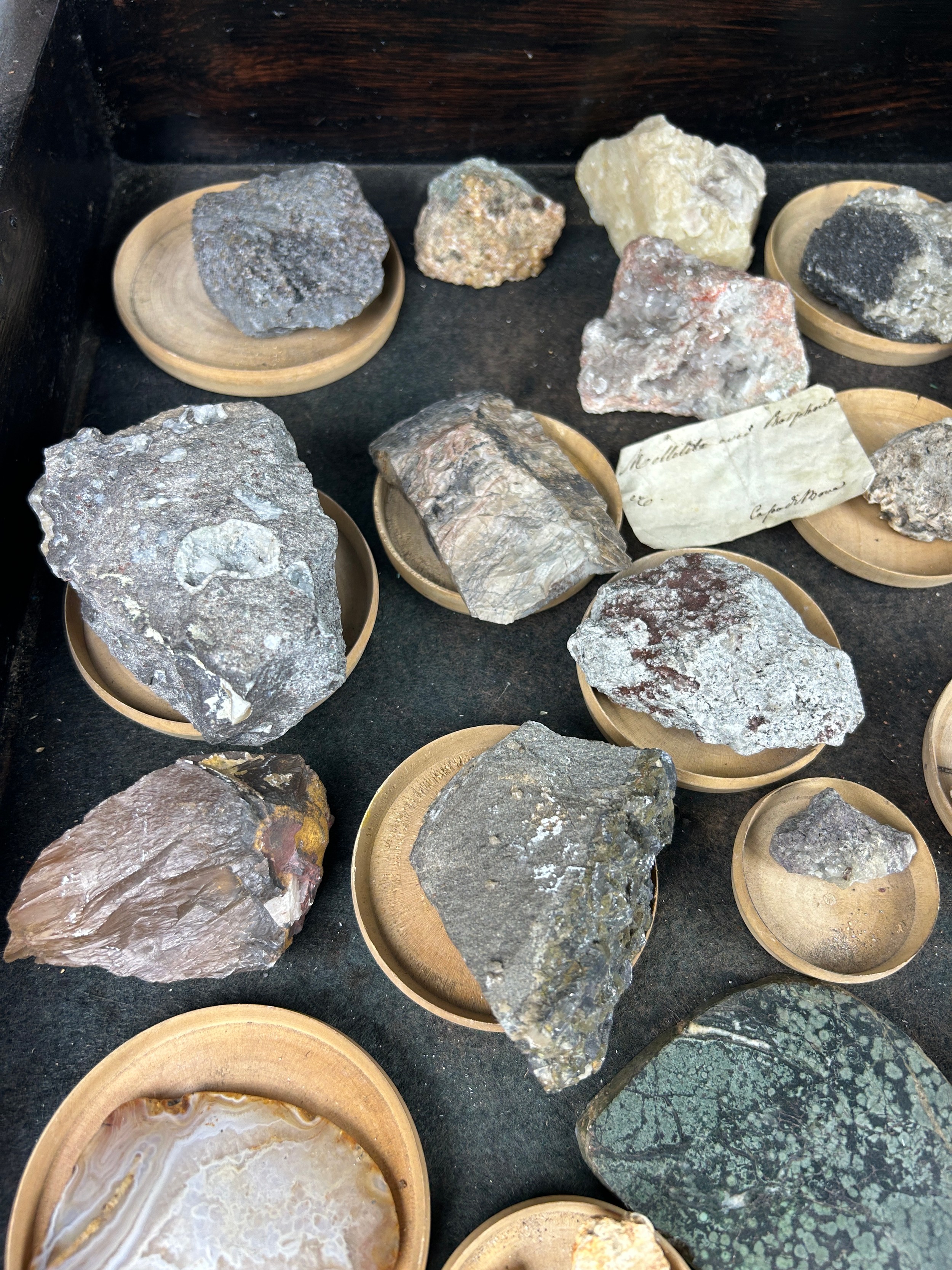A RARE CABINET COLLECTION OF MINERALS CIRCA 1810-1860, including minerals probably collected by - Image 25 of 33