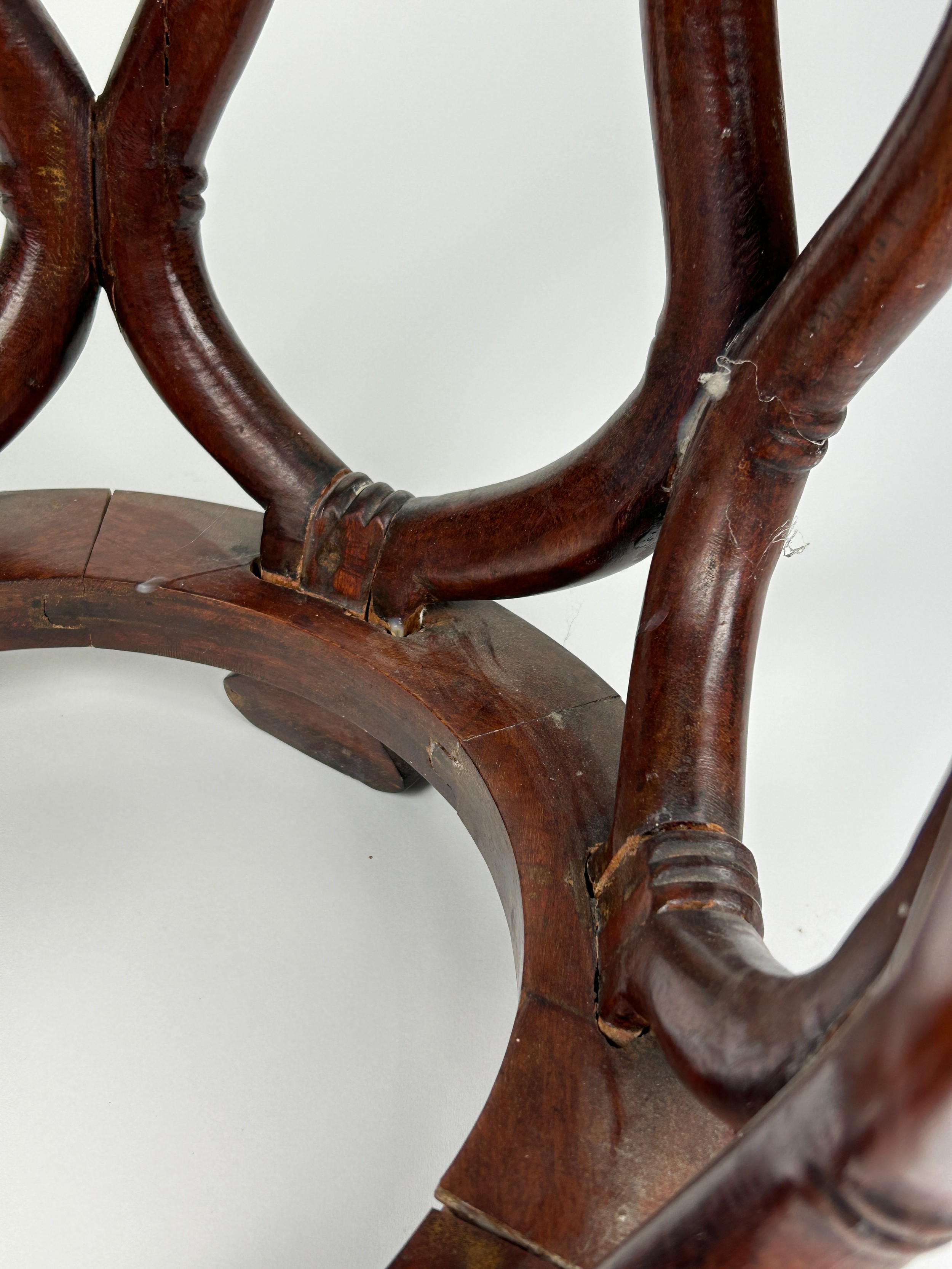 A PAIR OF CHINESE ROSEWOOD BARREL STOOLS, with burl inset circular top and reticulated sides, carved - Image 8 of 10