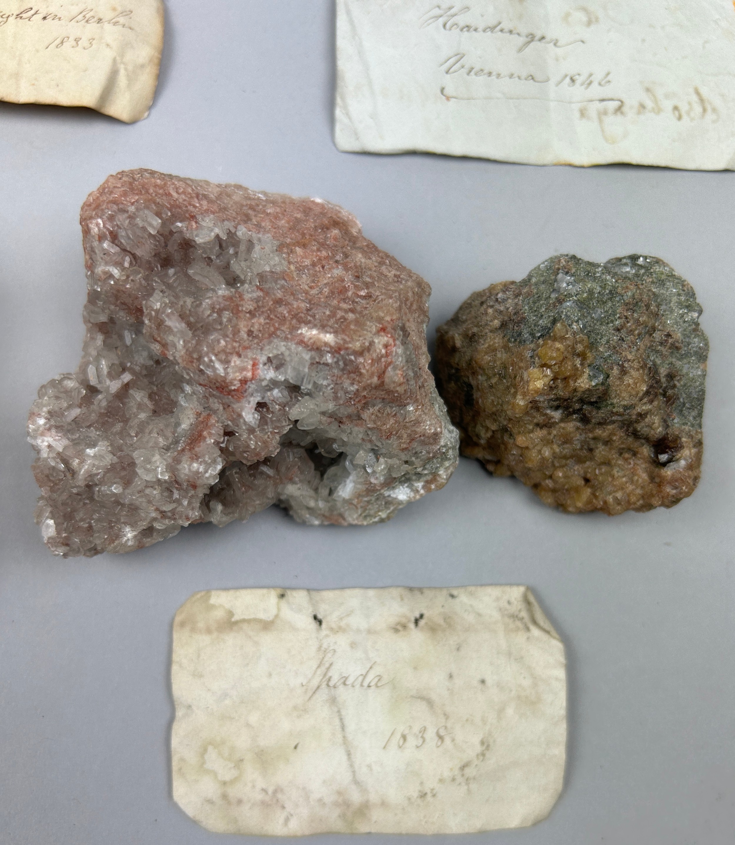 A RARE CABINET COLLECTION OF MINERALS CIRCA 1810-1860, including minerals probably collected by - Image 12 of 33