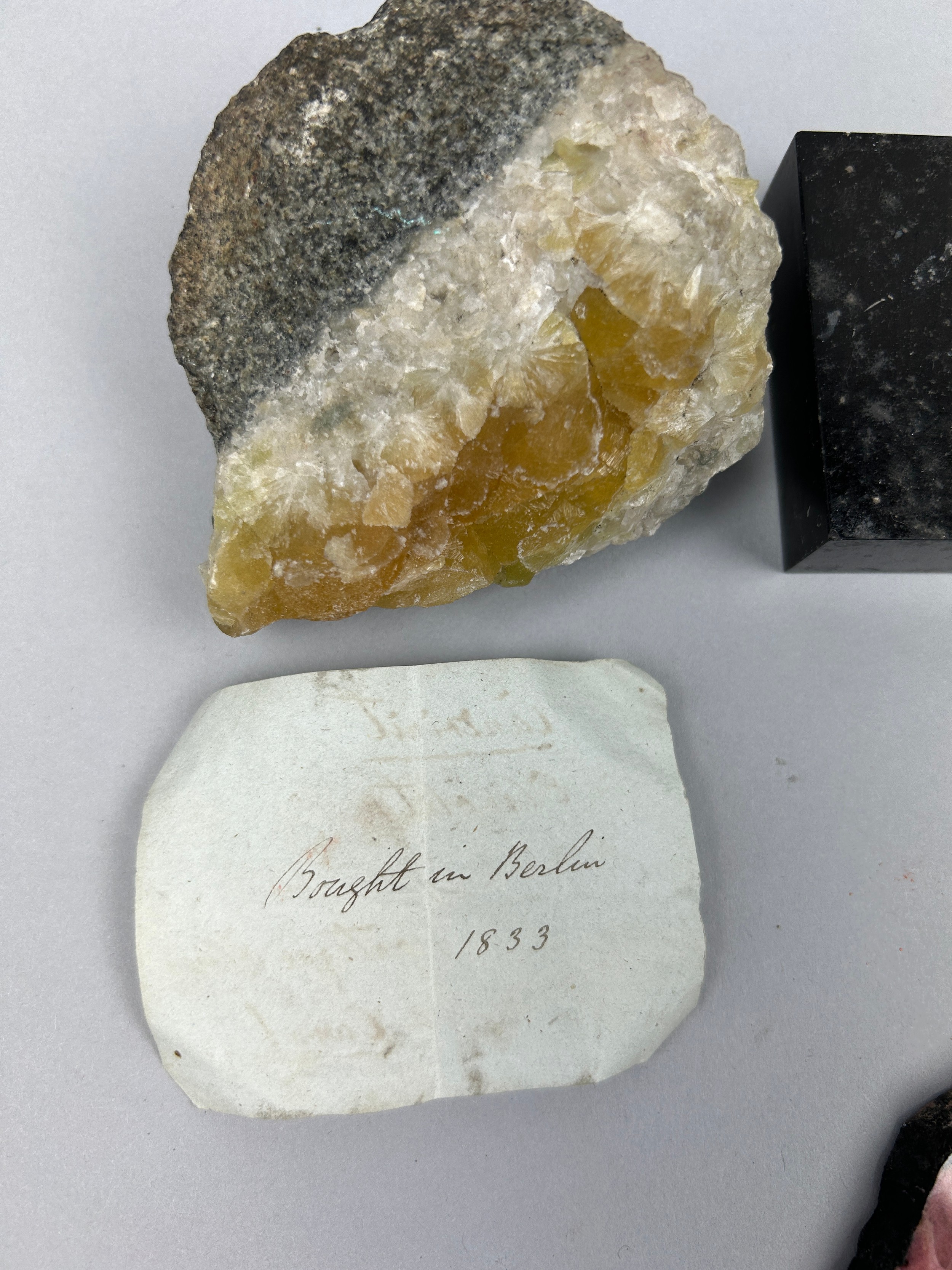 A RARE CABINET COLLECTION OF MINERALS CIRCA 1810-1860, including minerals probably collected by - Image 16 of 33