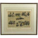 HORSE RACING INTEREST: 'BACKER STOPPERS' LONDON 1887, print 39cm x 31cm