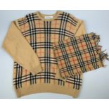 A BURBERRY NOVA CHECK LADIES JUMPER AND SCARF (2)
