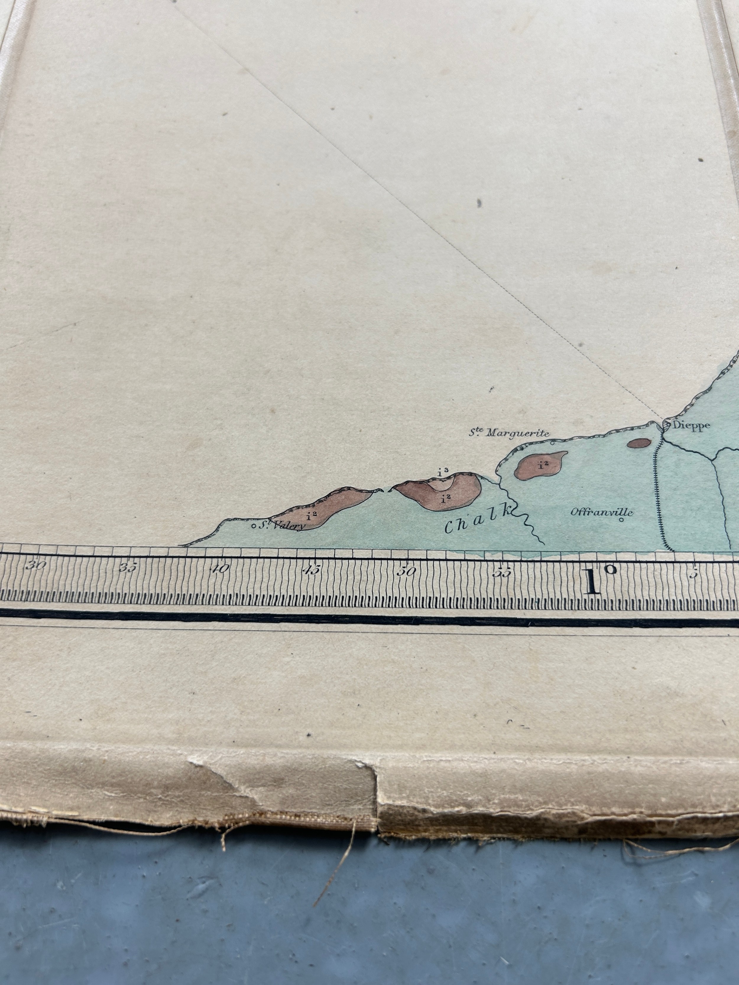 AN 1865 GREENOUGH (GEORGE BELLAS) GEOLOGICAL MAP OF ENGLAND AND WALES - Image 13 of 18