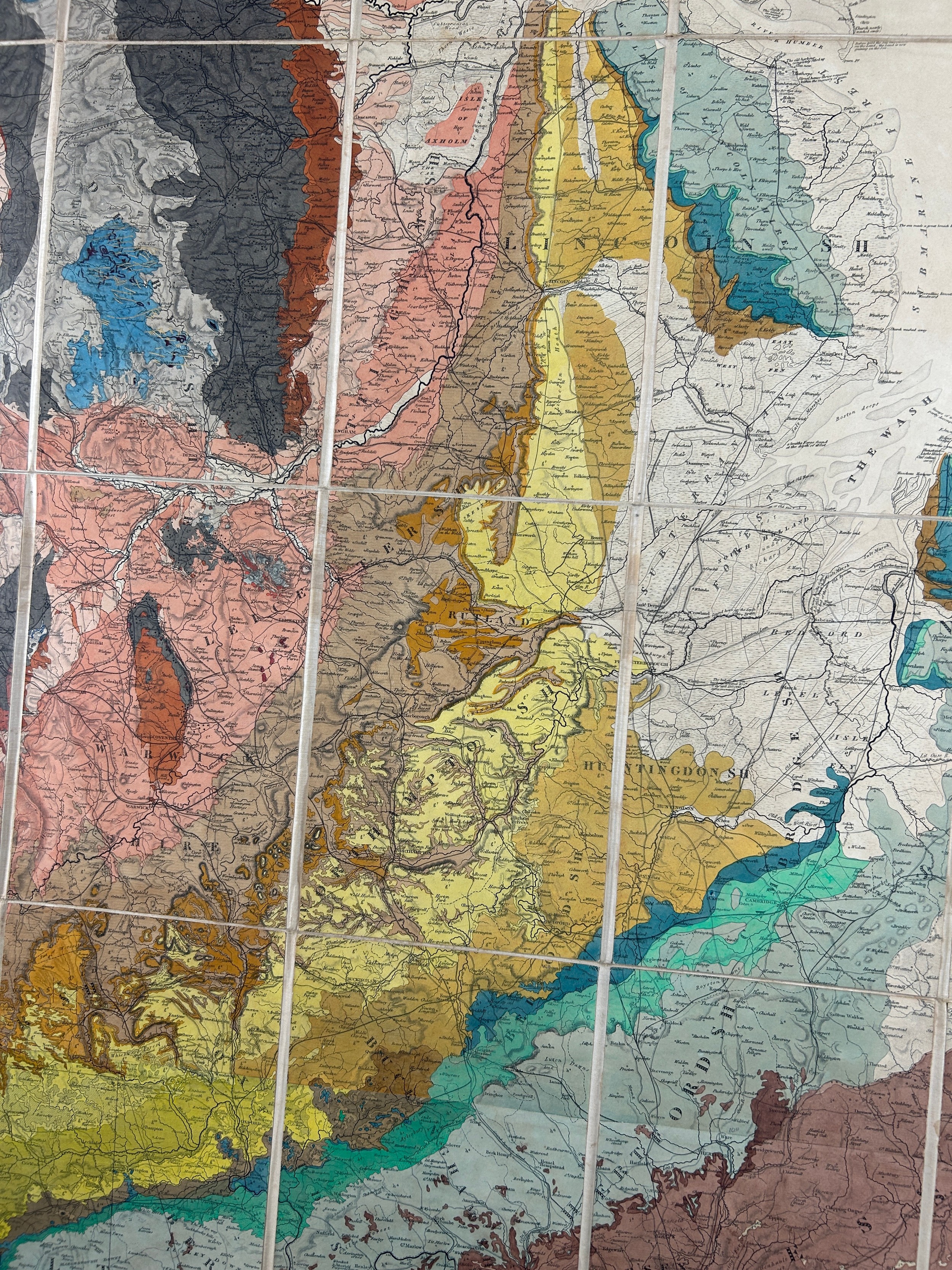 AN 1865 GREENOUGH (GEORGE BELLAS) GEOLOGICAL MAP OF ENGLAND AND WALES - Image 8 of 18