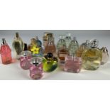 A COLLECTION OF PARTIALLY USED DESIGNER PERFUME BOTTLES, to include Versace, Jimmy Choo, Marc Jacobs