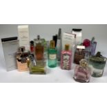 A COLLECTION OF PARTIALLY USED PERFUMES, to include some boxed Gucci, Issey Miyake, Prada and