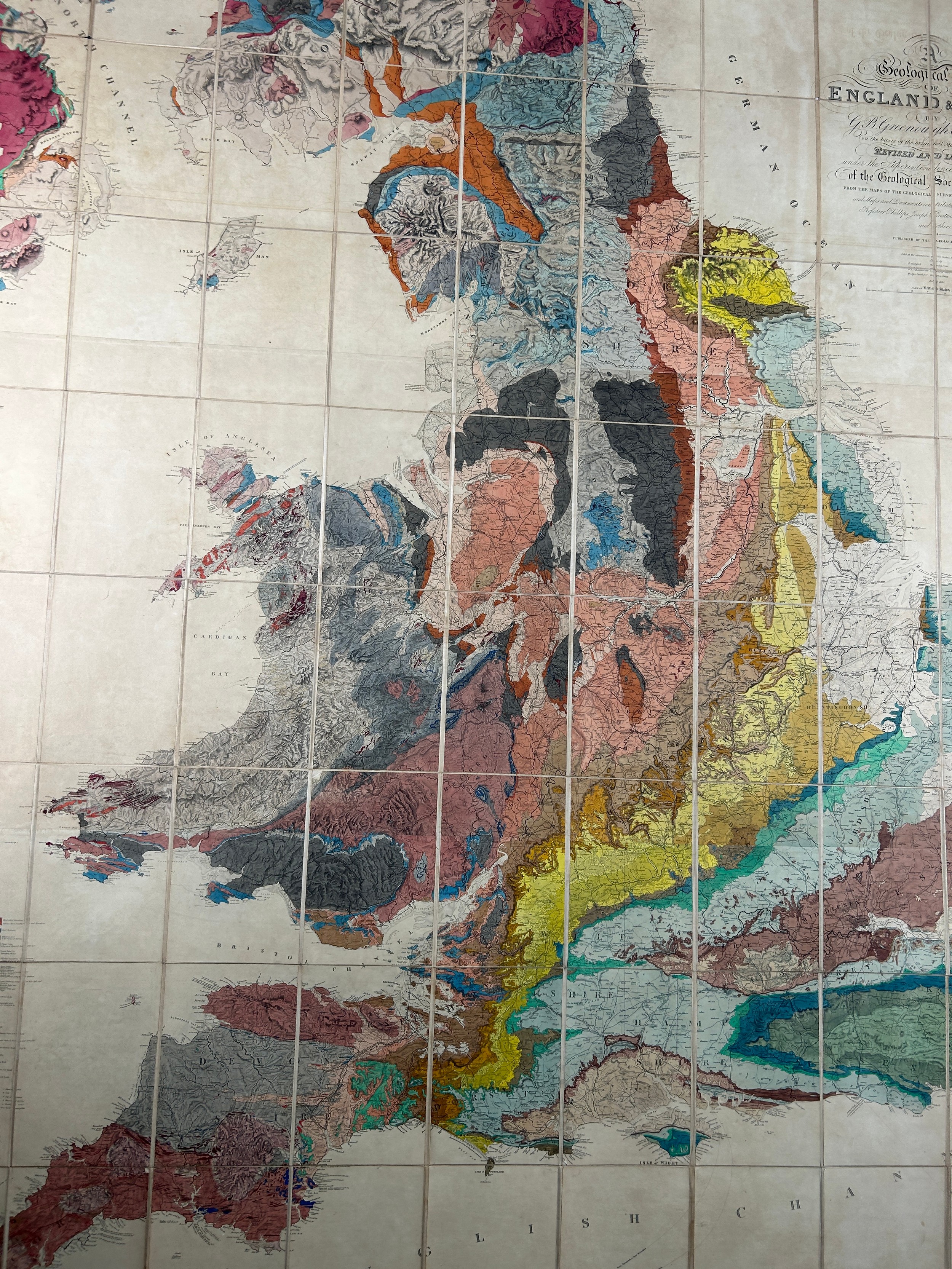 AN 1865 GREENOUGH (GEORGE BELLAS) GEOLOGICAL MAP OF ENGLAND AND WALES - Image 2 of 18