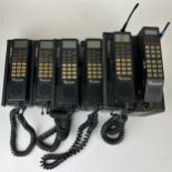 A COLLECTION OF FIVE 1980's BT MOBILE PHONES Untested, for parts. **Please note this lot will be