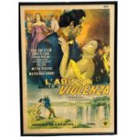A VERY LARGE ITALIAN FILM POSTER 'L'ABISSO DELLA VIOLENZA' 144cm x 105cm