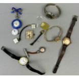 PROPERTY OF A TITLED LADY: A COLLECTION OF WATCHES AND WATCH PARTS, to include Bulova, Tourist,