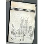 PROPERTY OF A TITLED LADY: AN ASPREY AND CO LONDON SILVER NOTEBOOK