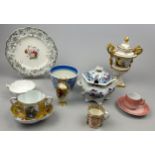 A VARIED COLLECTION OF CHINA AND PORCELAIN, to include Dresden, Rockingham, Royal Worcester,