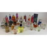 A COLLECTION OF PARTIALLY USED DESIGNER PERFUME BOTTLES, to include Dolce and Gabbana, Gucci,