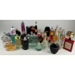 A COLLECTION OF PARTIALLY USED DESIGNER PERFUME BOTTLES, to include Gucci, Dior Sauvage and more (
