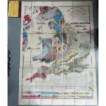 J A KNIPE GEOLOGICAL AND MINERALOGICAL MAP OF ENGLAND AND WALES, WITH PARTS OF SCOTLAND, IRELAND AND