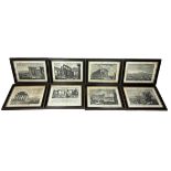 A SET OF EIGHT ITALIAN CLASSICAL ENGRAVINGS BY FILIPPO MORGHEN (1730-1807, depicting ruins. All