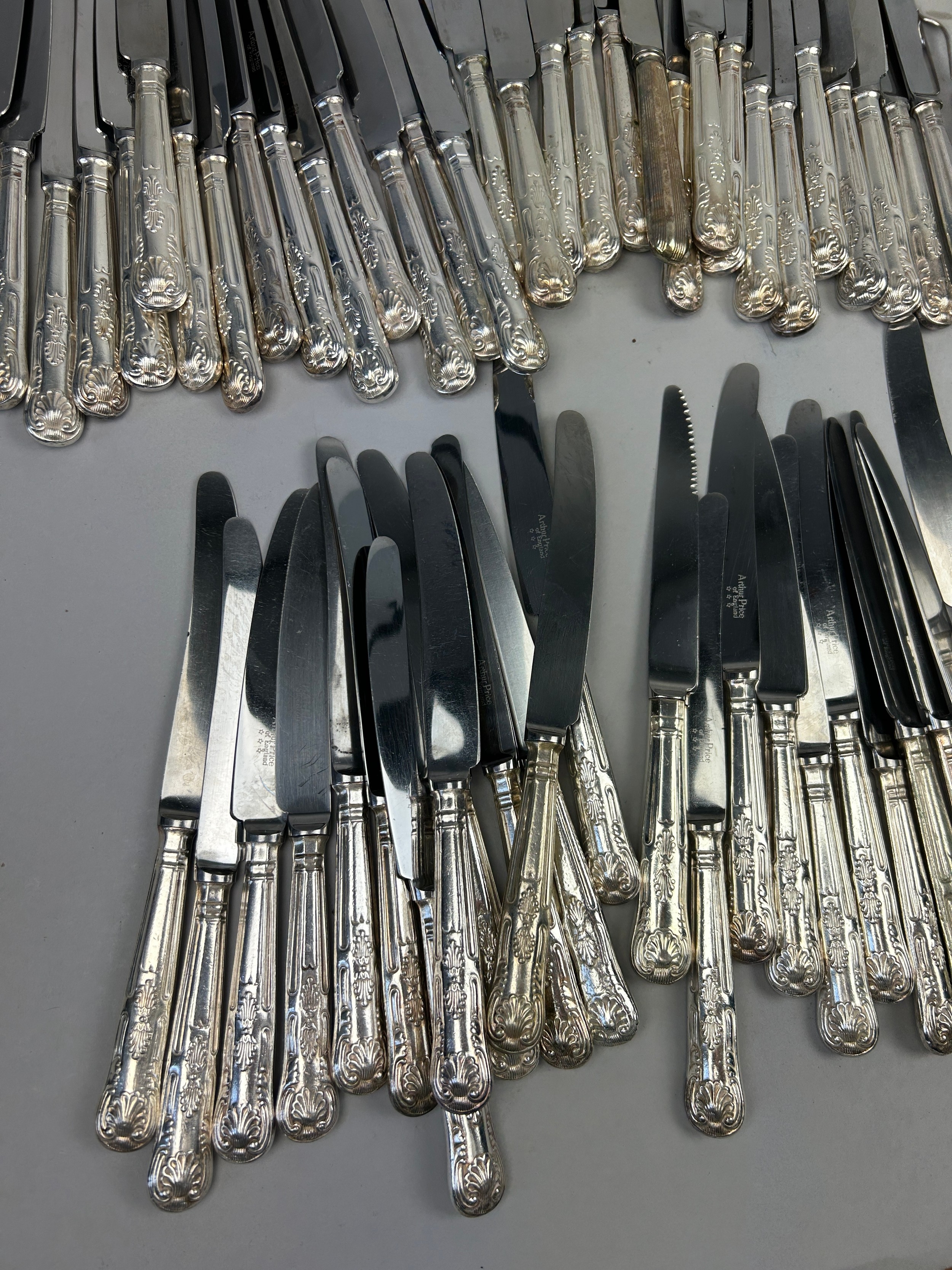 A LARGE COLLECTION OF STAINLESS STEEL AND SILVER PLATED CUTLERY, names to include Arthur Price, - Image 2 of 4