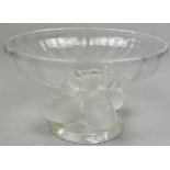 A MODERN LALIQUE 'NOGENT' FOUR BIRD DISH SIGNED TO BASE