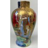 A WILTON WARE VASE IN THE 'FAIRYLAND DESIGN' LUSTRE WARE, 1920's-1930's 26cm in height