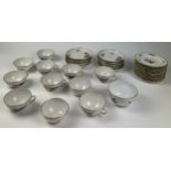 A ROYAL COPENHAGEN PART TEA SERVICE, consisting of 12 cups, 12 saucers and 12 side plates (36)