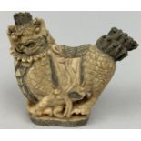 A CHINESE SEAL IN THE FORM OF A TEMPLE LION, probably 20th Century 9cm x 8cm