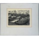 GUY MALET (1900-1973) ENGRAVING OF RYE HARBOUR, signed edition 5/25